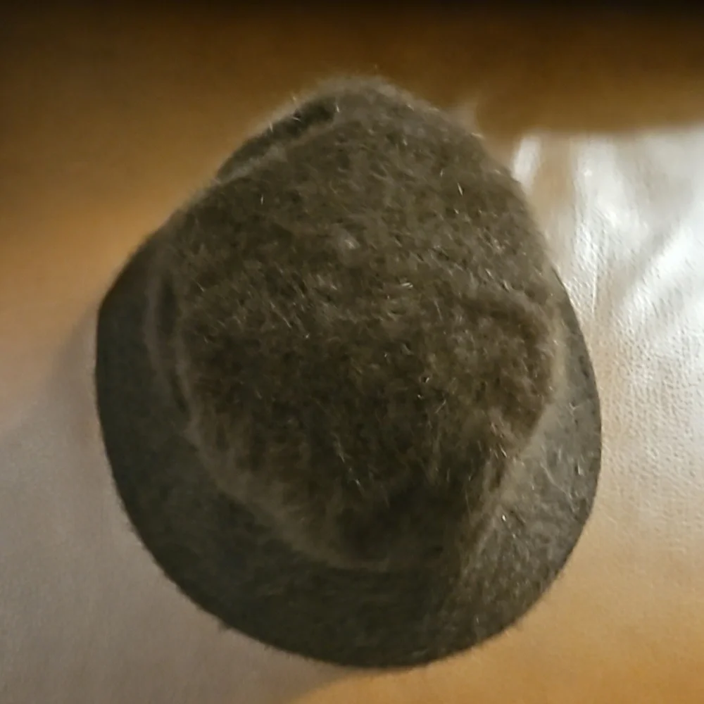 Vintage French Brown Rabbit Fur Bucket Hat